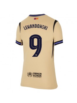 Barcelona Robert Lewandowski #9 Replika Borta Kläder Dam 2025-26 Kortärmad